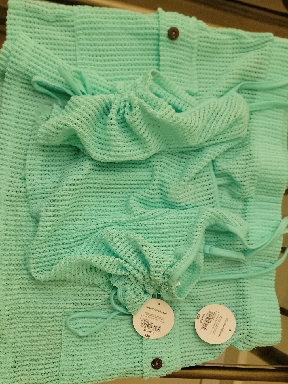 NWT Decree Swimsuit Cover Set. XLarge Adjustable Top Retails $72